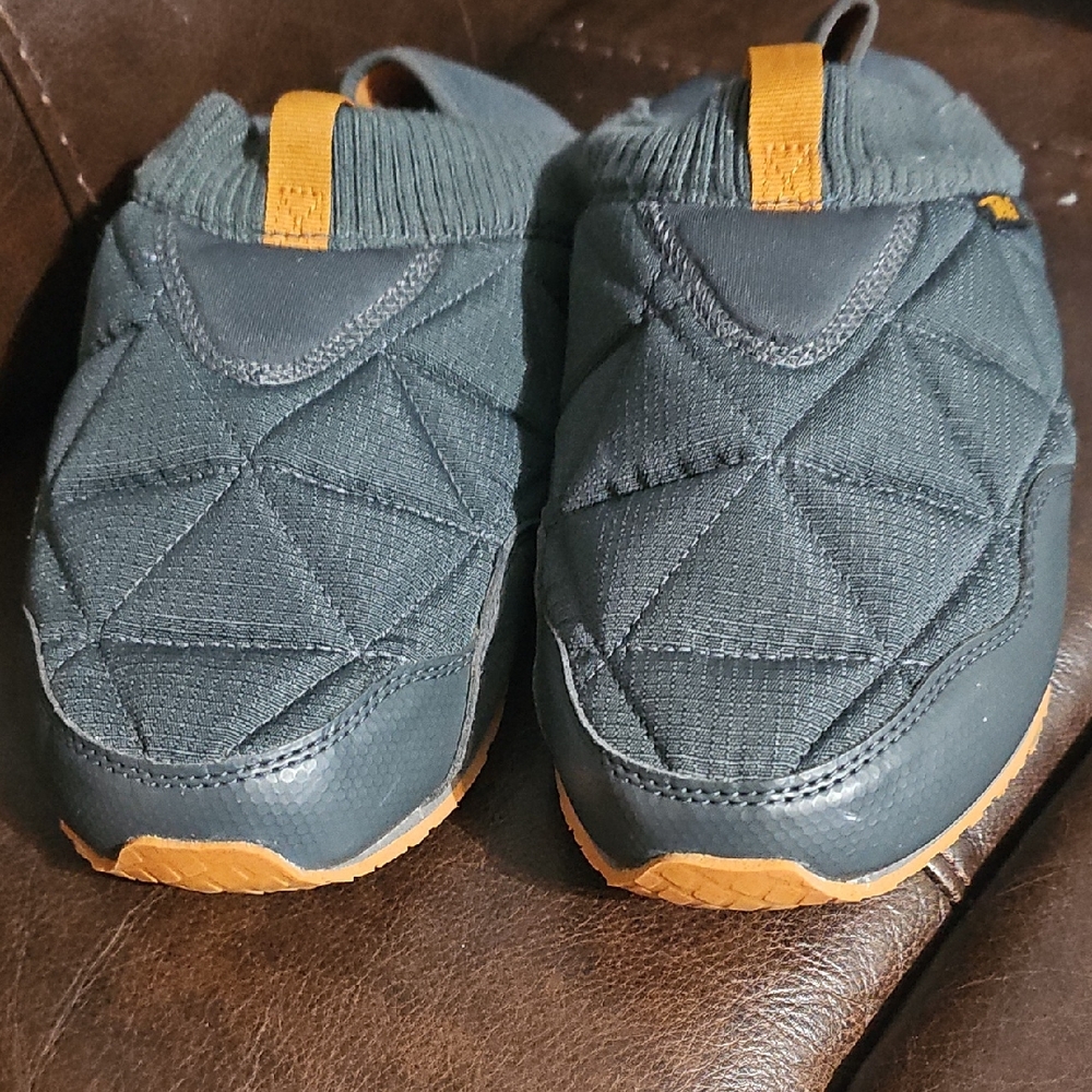 Teva Quilted Slip-On Loafers - Dark Green and Tan